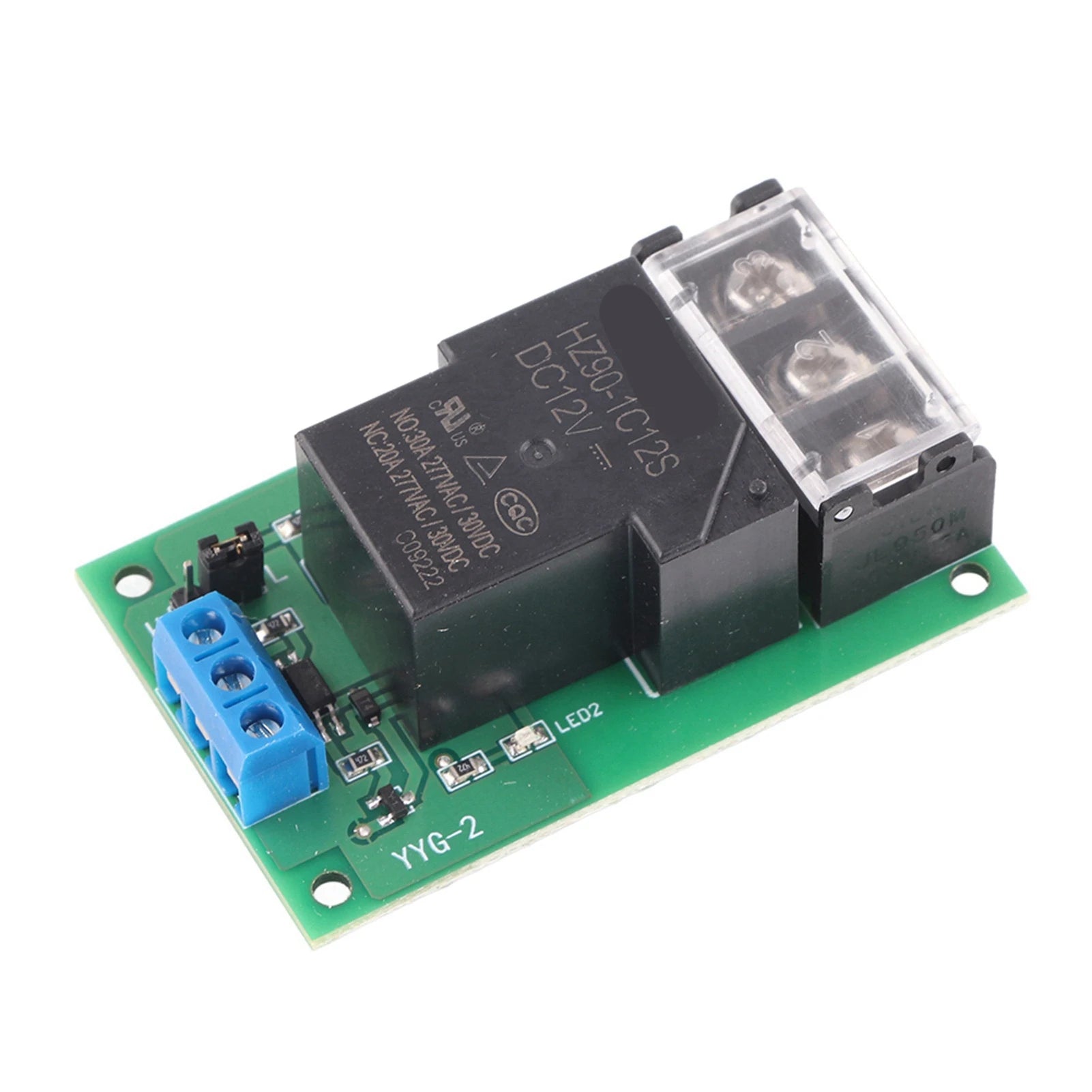 30A YYG-2 DC 5V/12V/24V Relay Module High Power One Way High/Low Level Trigger Optocoupler Isolation Relay Module