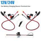 12AWG Terminal Fo Truck 12V SAE Cable Quick Release With Fuse Terminal Double O Connector Battery Charger Extension Adapter Wire
