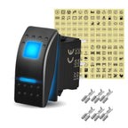 12V 20A White Lens Led Rocker Switch SPST / DPDT / Latching ON-OFF / Momentary (ON)-OFF-(ON) For Carling Switch Replace