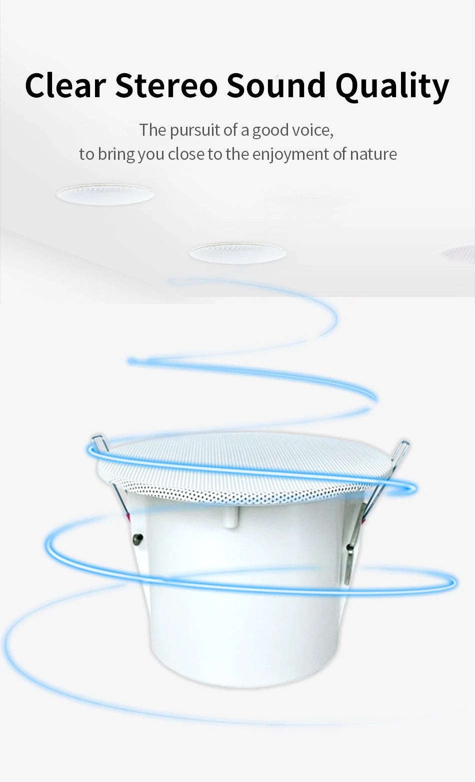3 Inch 10W Wall Ceiling Speakers 8 ohm Impedance Full Range Stereo Sound Embedded Passive Speakers Home Background Music System