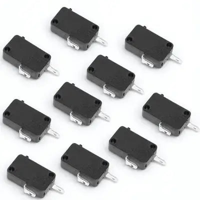 10Pcs Normally Close Micro 16a Limit Switch Replacement Snap Spdt Microwave Oven Washer Rice Cooker Door Button