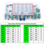 100V-630V Polyester Film Capacitor Assorted kit 2A221 3A471 2A681 2A102 2A222 2A392 2A472 2A682 2A103 2A223 2A333 2A224 2A474