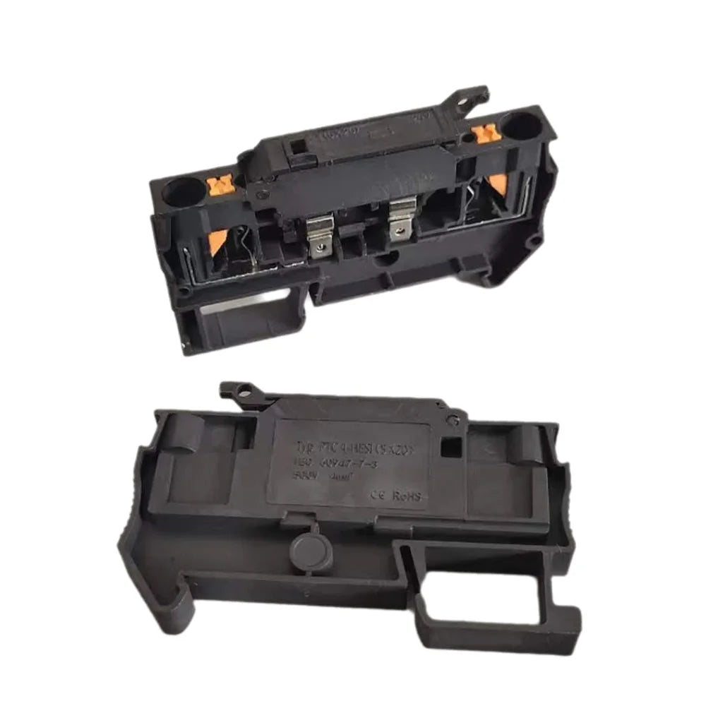 10Pcs DIN Rail Fush Terminal Block PTC 4-HESI Disconnect Lever Push-in Connector Mount Terminal Block for Electrical Enginee