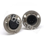 3/4/5pin Round Male/Female Metal XLR Speaker Panel mount socket Connector Adapter Audio Microphone Socket