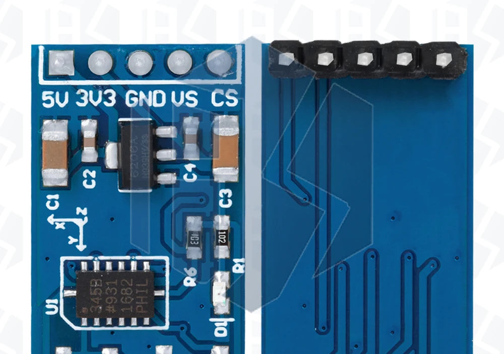 ADXL345 3-Axis Accelerometer Module: ±16g High-Precision with I2C/SPI Interface – Compatible for Arduino & Raspberry Pi
