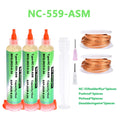 RMA‑223‑TPF 10ml Syringe No‑Clean Liquid Soldering Flux Paste for BGA Reballing SMD PCB Motherboard Chip Repair Welding Tools