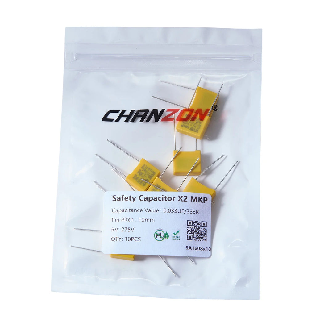 X2 Safety Capacitor 275VAC 0.001UF to 2.2UF Polypropylene Film Capacitor for Electronic Circuit Repair