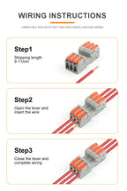 5Pcs Male Female Universal Compact Electrical Wiring Connectors Push-in Conductor Terminal Block Docking Mini Quick Wire Connect