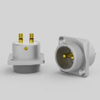 Monosaudio Pure Copper 2pin GX16 Male Socket Chassis GM16 24K Gold Plated Micro Male Connector
