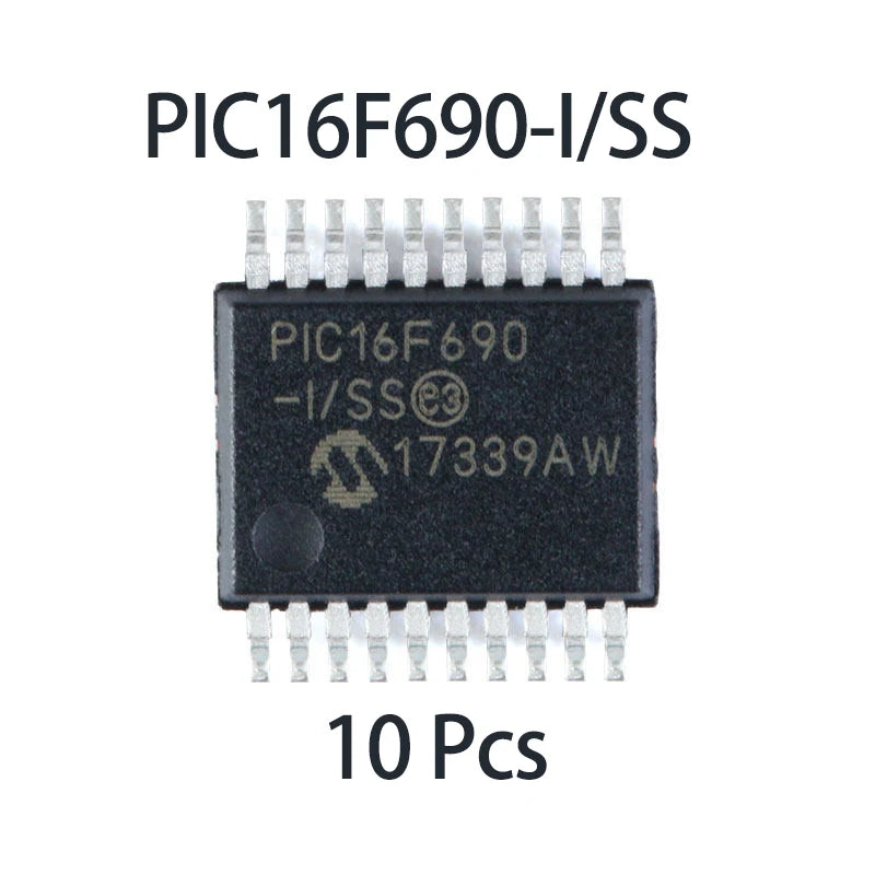 1~100Pcs PIC16F690-I/SS SSOP20 SMD 8Bit MCU 20MHz 4K Flash Microcontroller Chip For Electronic DIY And Industrial Control
