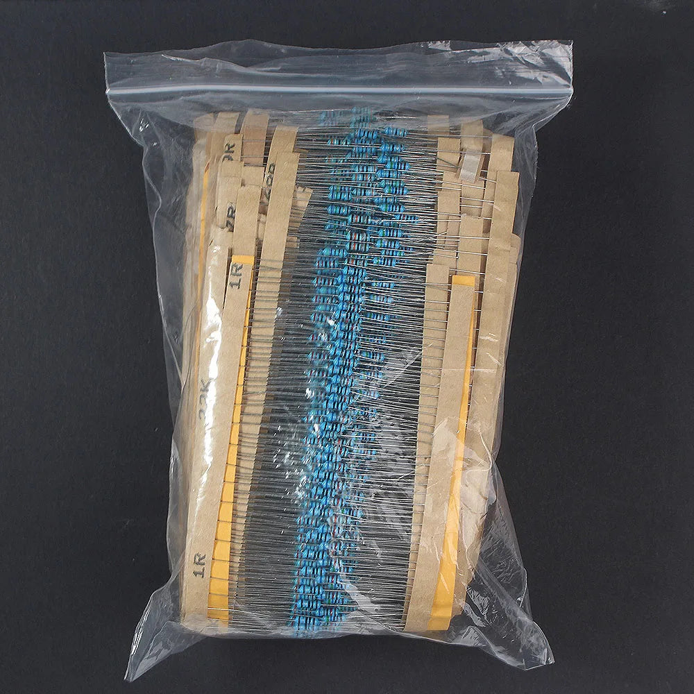 500/2500PCS Metal Film Resistor Assorted Kit 1/4W 1% 1R~10M ohm Resistance Diy Electronic Kit