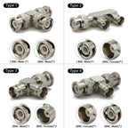 BNC Connector Q9  BNC To BNC Male Female RF adapter  Right Angle Tee Type 3way 4way Splitter 2x Double Male Female 3+4Types