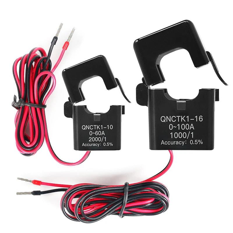 Split Core Current Transformer CT QNCTK1-10 5A 5mA 5A 2.5mA 2000 1 1000 QNCTK1-16 100A 50mA 100A 40mA Clamp Current Sensor