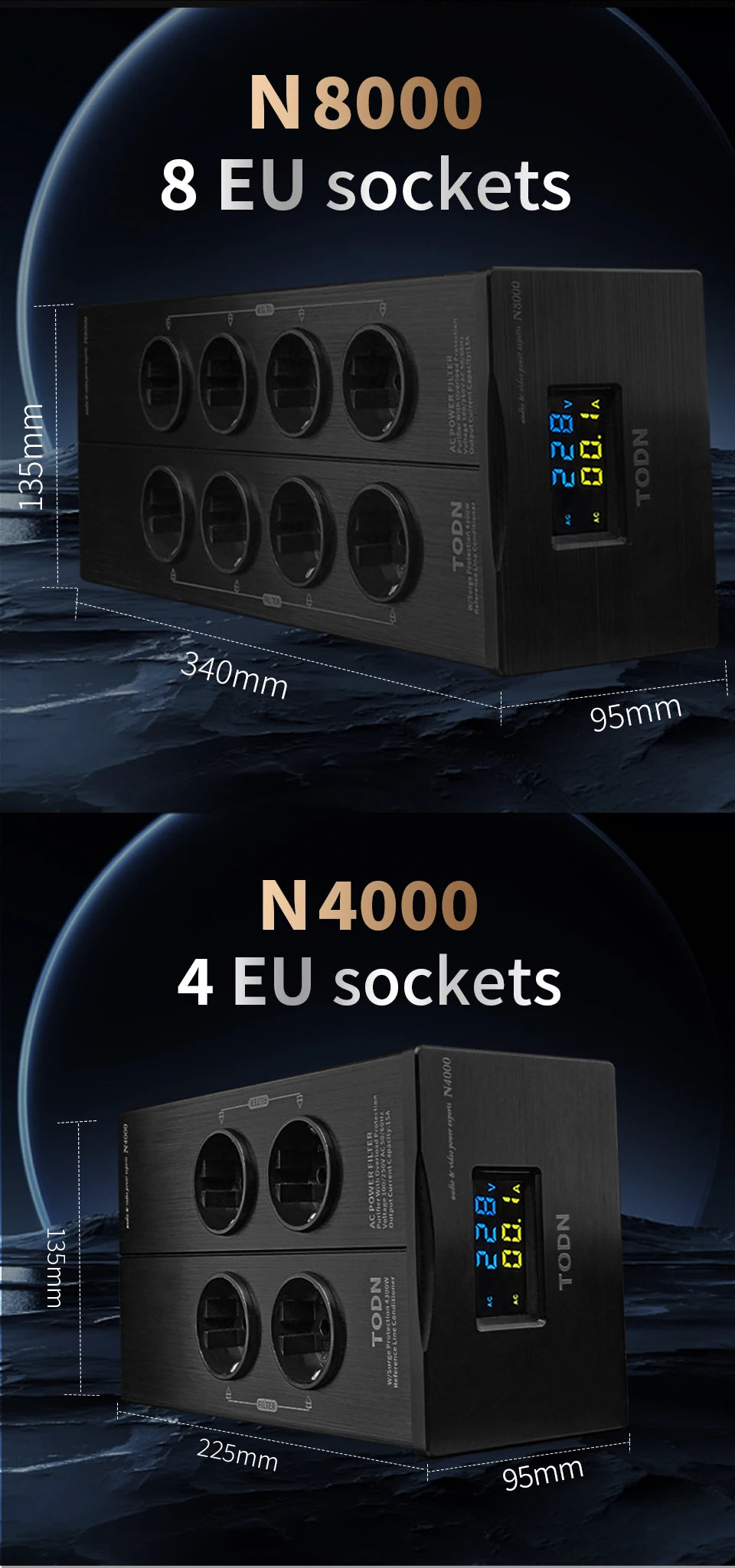 HIFI Power Filter HiFi Lightning Protection Anti-Interference PA Audio Power Purifier EU Dedicated Power Strip