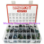 500PCS 0.1uF-1000uf 24Values Electrolytic Capacitor Mixed DIP Electronic Kit Electrolyte Capacitors 10V 16V 25V 50V