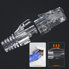 100Pcs/set RJ45 Cat6 Pass-Through Connector and Strain Relief Boot Pack, Various Colors for Crimping Modular Plugs
