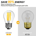 Led Filament Edison Bulb E27 G45 Mini Globe 4W 6W Dimmable Vintage Led Lamp 2700K Warm White For String Light Bulb