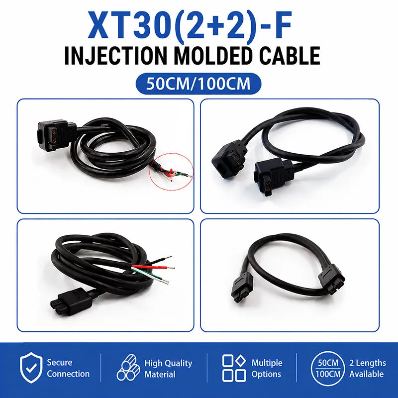 1PCS  Amass XT30 (2+2) Female Connector with Signal Pins, XT30F 4 Pin Plug with Silicone Wire for Robotics, FPV Drone, CAN Bus
