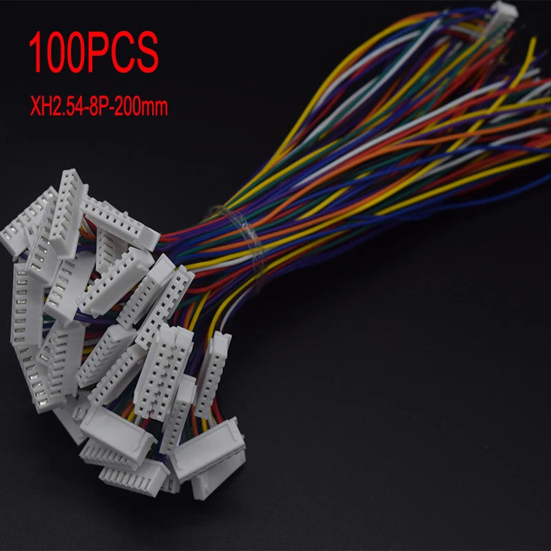 100PCS Mini Micro JST XH2.54 2.0 PH Male Female Connector 2/3/4/5/6/7/8/9/10-Pin Plug With terminal Wires Cables Socket 20/10CM