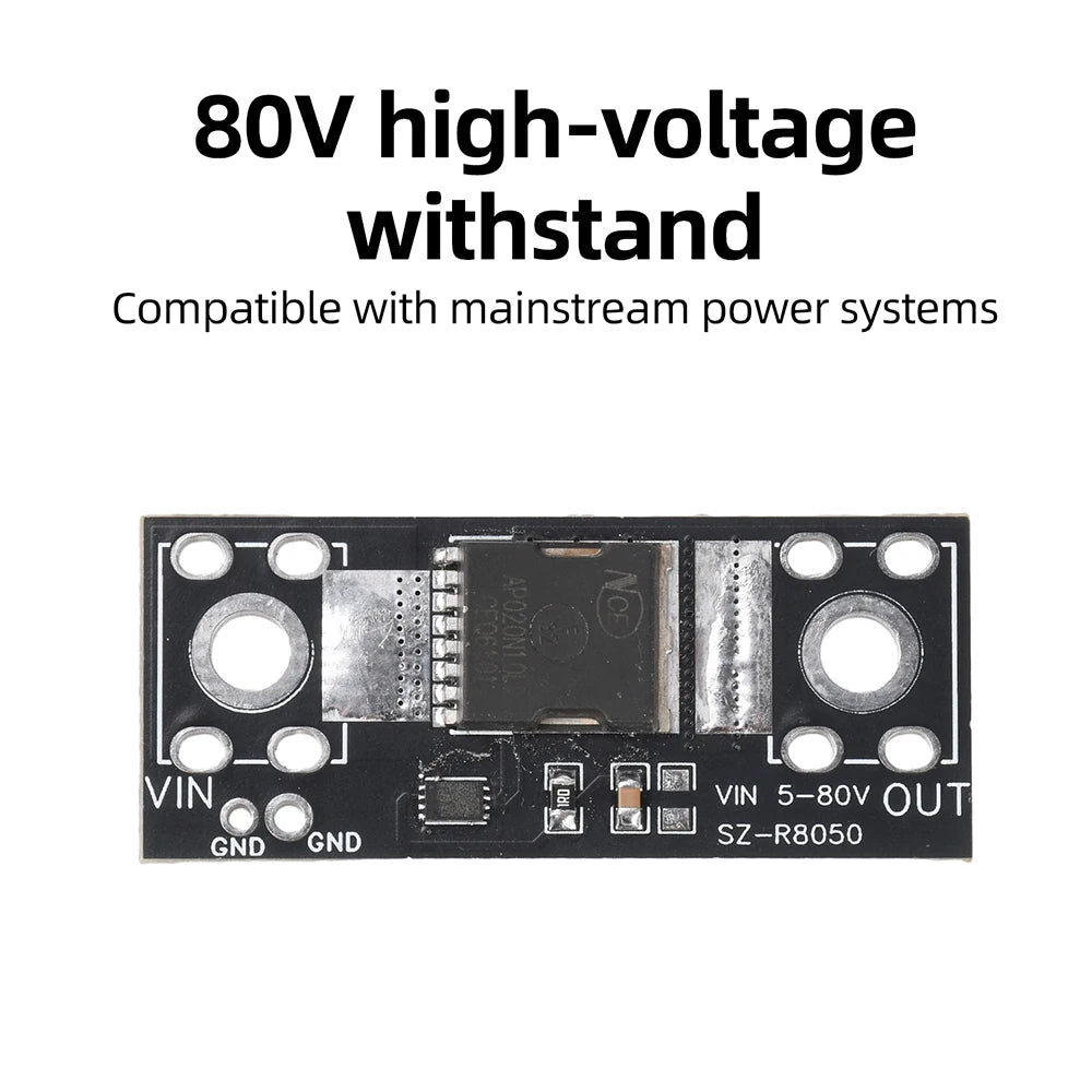 80V 50A High Current Ideal Diode Module for Solar Charging Circuit Reverse Current Protection