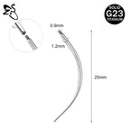 ZS 1 Piece G23 Titanium Curved Taper Insertion Pin Tool Internal Thread Piercing Kit For Tragus Helix Lip Nose Piercing Jewelry