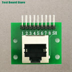 1Pce RJ45 Ethernet Port 8P Vertical Horizontal Test Board Bent Pin Straight Pin Network Port Adapter Circuit Board Connector