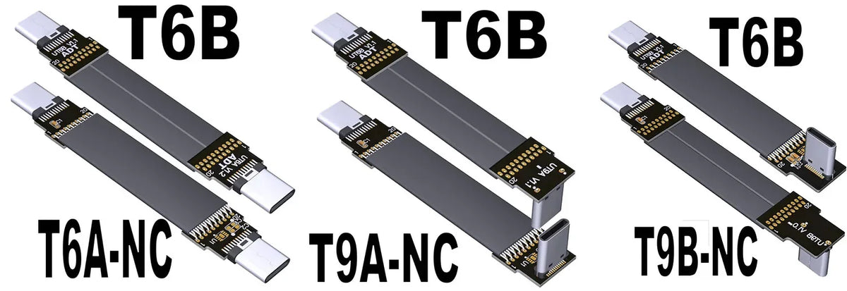 ADT-Link USB 3.2 Type-C to USB-C FFC USB C FPV Flat Slim Thin Ribbon FPC Cable Gen2x2 20Gbps 90°Adapter for Data Sync&Charging