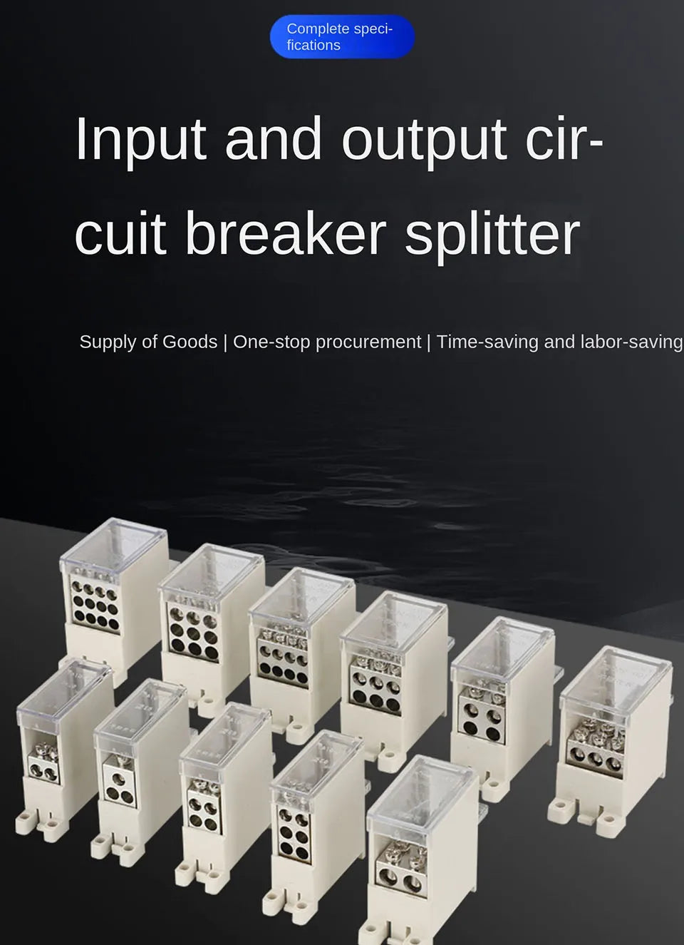 Breaker Junction Box 1 IN Mehrere-OUT FJ6G-63 Luft Schalter Terminal Block DZ47 Branch Terminal Universal Wire Connectors 4-16mm