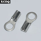 100pcs RNB Brass Ring Bare Terminal Block Connector Cable Lugs Wire Crimping Tips Electrical Connection Strips 12V 2.5mm 4mm 6mm