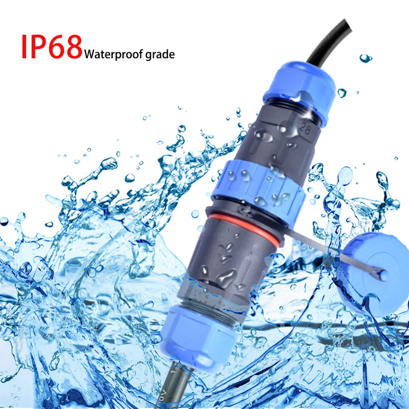 IP68 Waterproof Connector LD Series Male Plug & Female Socket 2-7 Pin & 9 Pin Panel Mount Aviation Wire Electrical Cable Connect