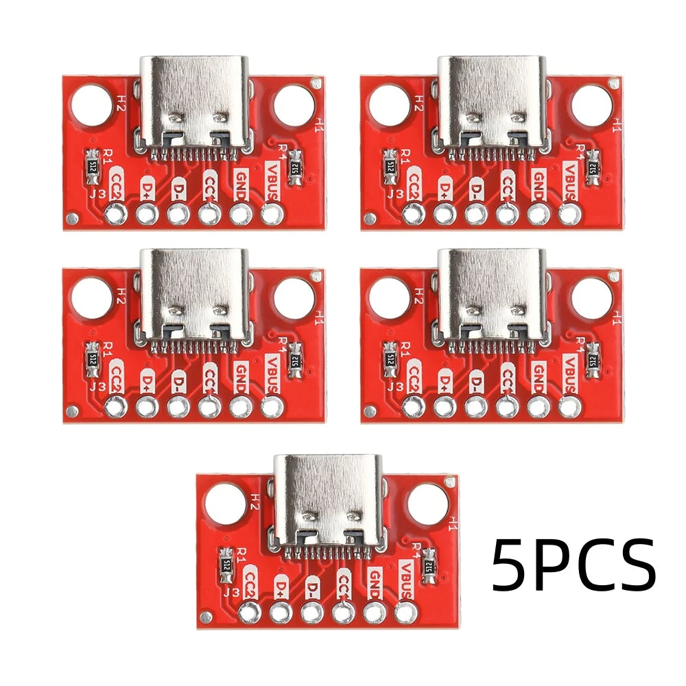 1/5/10/20PCS Type C Female Test Board USB3.1 16P to 2.54 High Current Power Adapter Board Module