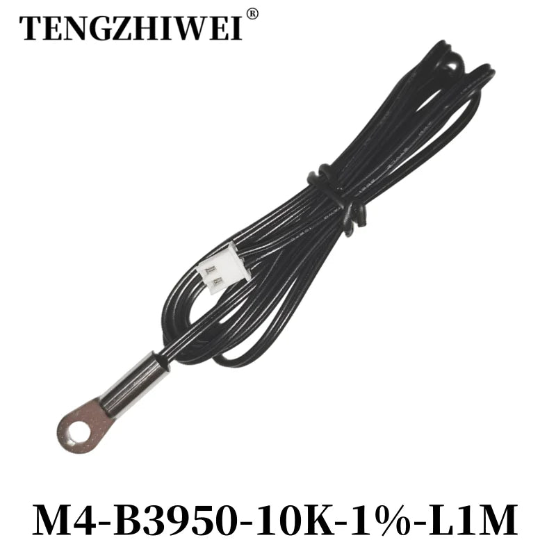 NTC Temperature Sensor Temperature Measurement Thermistor 10K B3950 1% M3M4M5M6M8M10 Inverter Fan Wire Ear Fixed Probe