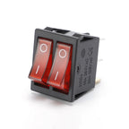 ABILKEEN 100PCS/Lot KCD2-2101N KCD2 Rocker Toggle Switch ON-OFF Latching Rocker Switch Dual Port Push Button AC250V 15A