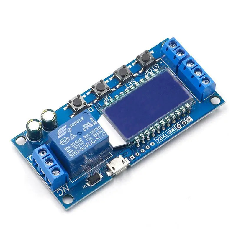 1PCS 6-30V Micro USB Digital LCD Display Time Delay Relay Module Control Timer Switch Trigger Cycle Module XY-LJ02