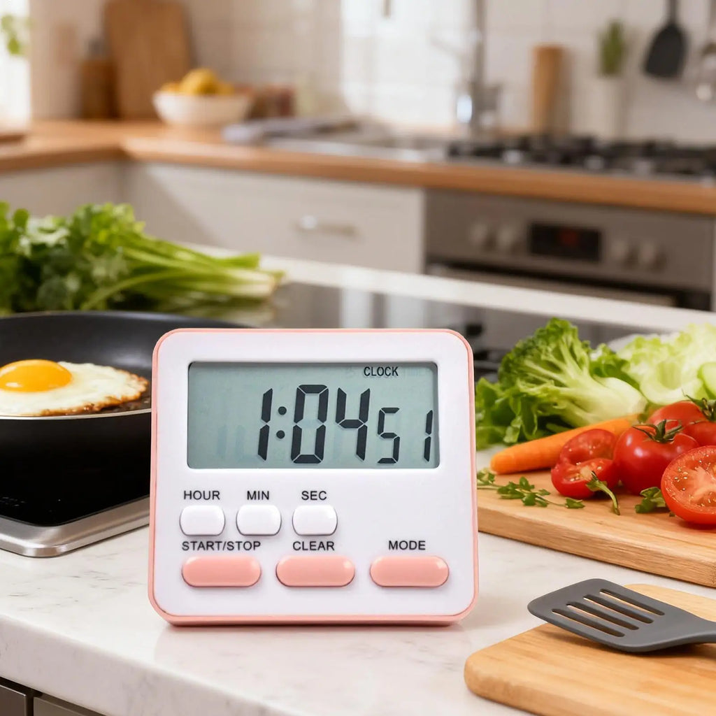 Silent Timer Small Digital Clocks Student Bedroom Study Timer Alarm for Kids Adults Boys Girls Classroom Grilling Baking Meeting