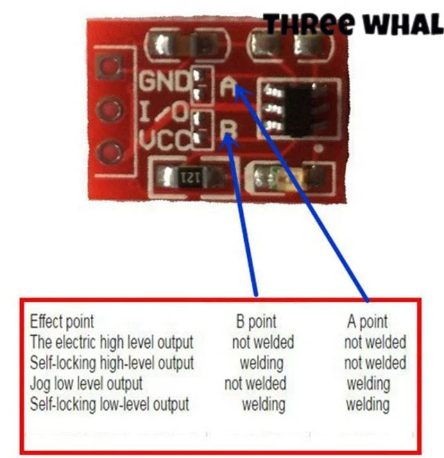 5pcs TTP223 Touch Button Module Self-Locking Inching Capacitive One Single Channel Key Switch sensor for R3