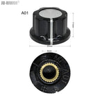 2pcs A01 A02 A03 A04 A05 Silver Tone Top Potentiometer Volume Control Rotary for 6.35mm Shaft Guitar Volume Knob