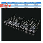 720pcs/set 1UF-470UF Electrolytic Capacitor Kit + 10Ω~1MΩ 1/4W Metal Film Resistor Assortment Set for DIY Electronic Repair