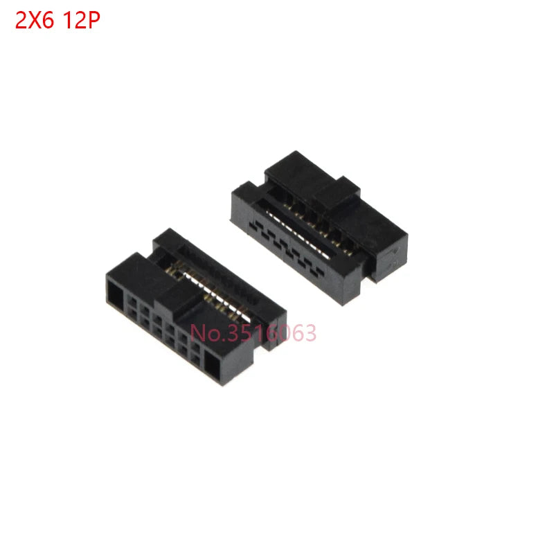 5/10pcs 1.27mm Pitch Fc-6/8/10/16/20/40 Pin Female Header Idc Socket Connector For 0.635mm Flat Ribbon Cable Wire 6p 10p 20p 40p