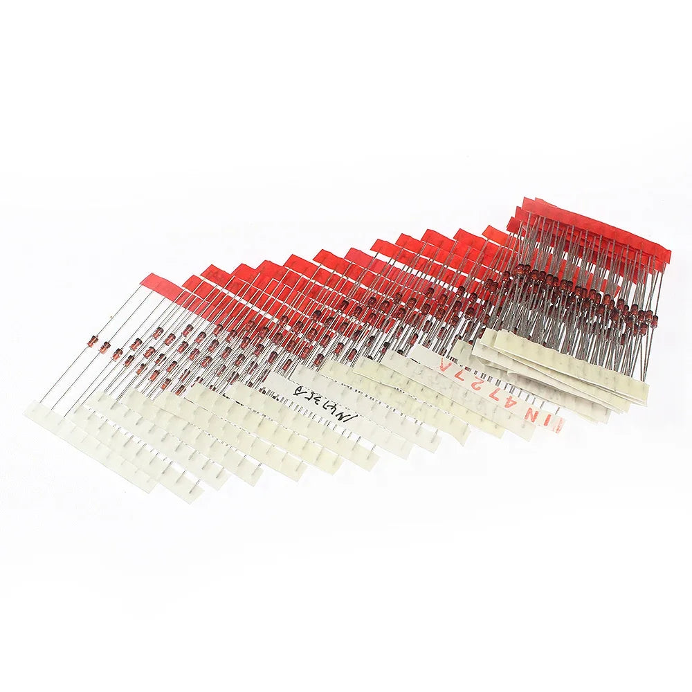 250PCS 25 Values 1W Zener Diode Kit,3V~33V 1N47 Series Voltage Regulator Diodes set, 3V 3V3 3V6 3V9 4V3 4V7 5V1 5V6 6V2 6V8 7V5