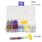 10/35pcs ATM/APM Small (Mini) Blade Fuse (2A 3A 5A 10A 15A 20A 25A) for Car Truck RV Automotive Motor Boat Replacement