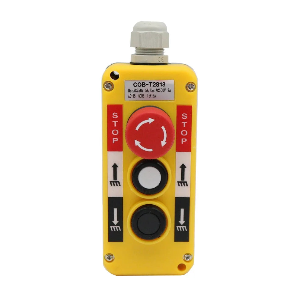 COP-T2813 Lifting Emergency Stop Button Switch Handle Industrial Remote Crane Loading and Unloading Elevator Handle