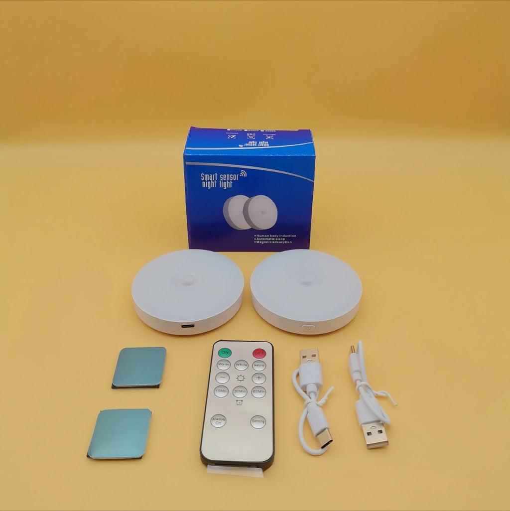 Three-color remote control induction night light can be used for wine cabinets, wardrobes, stairs, display cabinets, kitchens