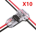 5/10/15/20pcs Low Voltage Universal Compact Wire T Tap Connectors Toolless Wire Connectors Quick Splice Wire Wiring Connecto