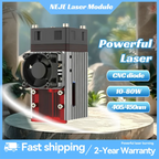 40W80W NEJE A40640 E40 Laser Module Diode High Power 450nm, Air-Assisted Nozzle for CNC Woodworking Engraver & Cutting Tools
