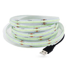 DC 5V USB COB Strip Width 8MM Flexible LED Strip Cabinet Light Lamp Home Decor TV Backlight Pink/Red/White/Ice Blue/Yellow/Green