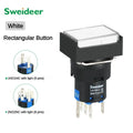 16mm Push Button Switch LED Illuminuted 12/24/220V Momentary Self-locking on Off with Light Square Round Rectangle Power Switch