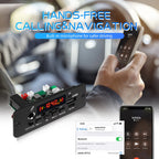 Kebidu 10W Digital Amplifier MP3 Decoder Board DC 5V Bluetooth 5.0 FM Support Microphone Car MP3 Player with Remote Controller