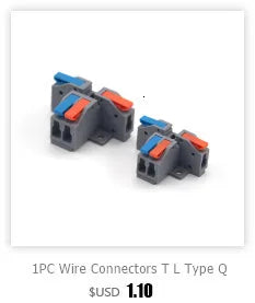 1PC Wire Connector Electric Cable Led Conectors Fast Terminals Blocks Docking Butt Household Electrician Tools For 4mm² 6mm²