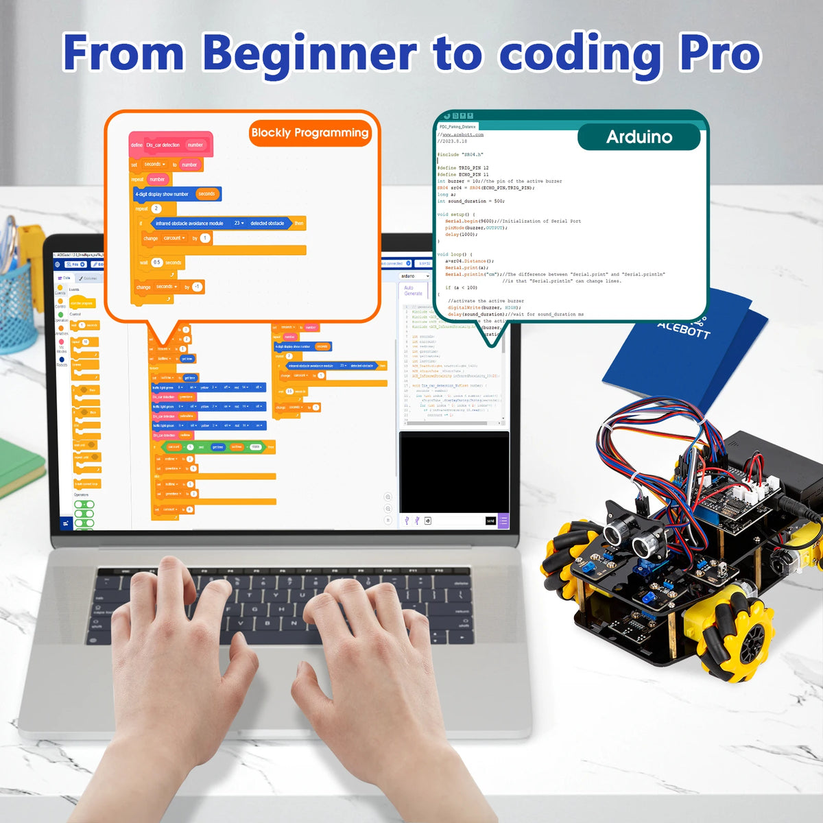 ESP32 Smart Robot Car Kit  Remote Control Car for Arduino Programming Project STEM Education Science Coding Kit